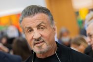 Sylvester Stallone (Rambo), actor and painter, walks through his exhibition "Sylvester Stallone - 75th Birthday Retrospective" at the Osthaus Museum. Image via: Getty